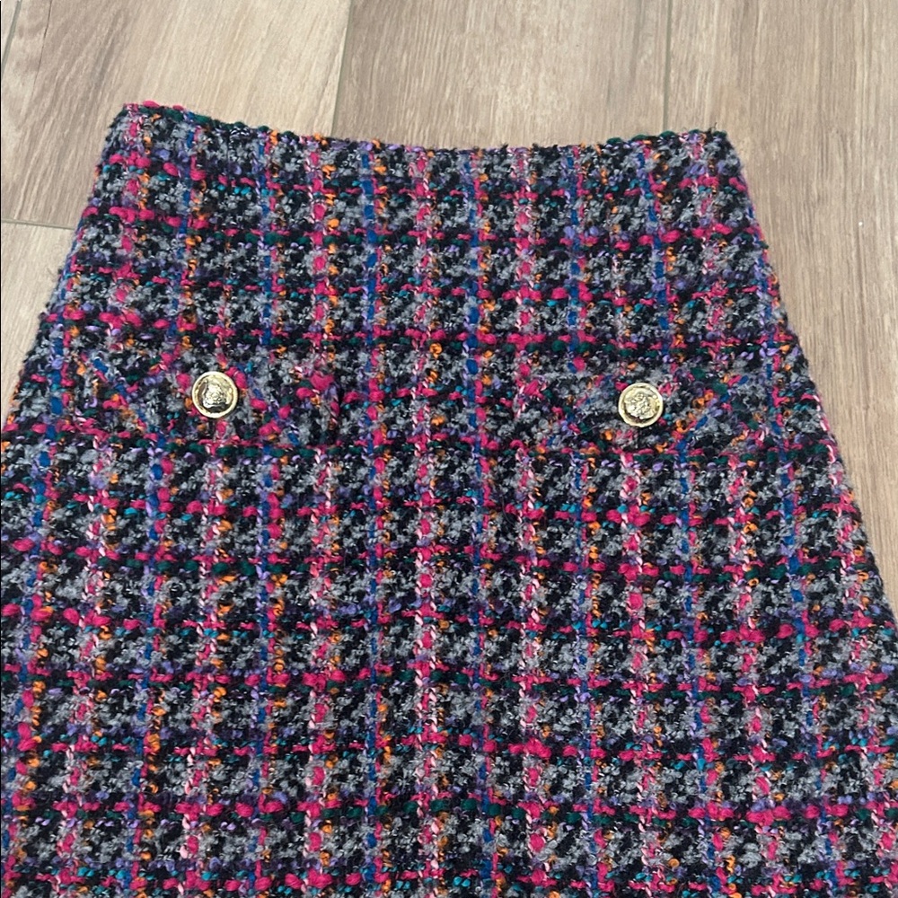 NWT Sandro Multicolor Tweed Mini Skirt
